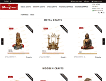 Tablet Screenshot of manglamhandicrafts.com